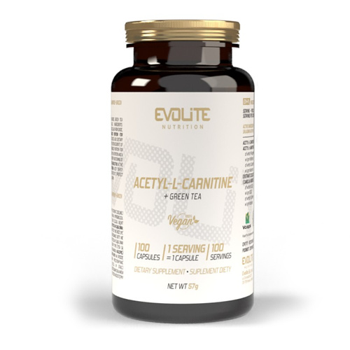 Evolite Nutrition Acetyl-L-Carnitine + Green Tea 100 Vege capsules