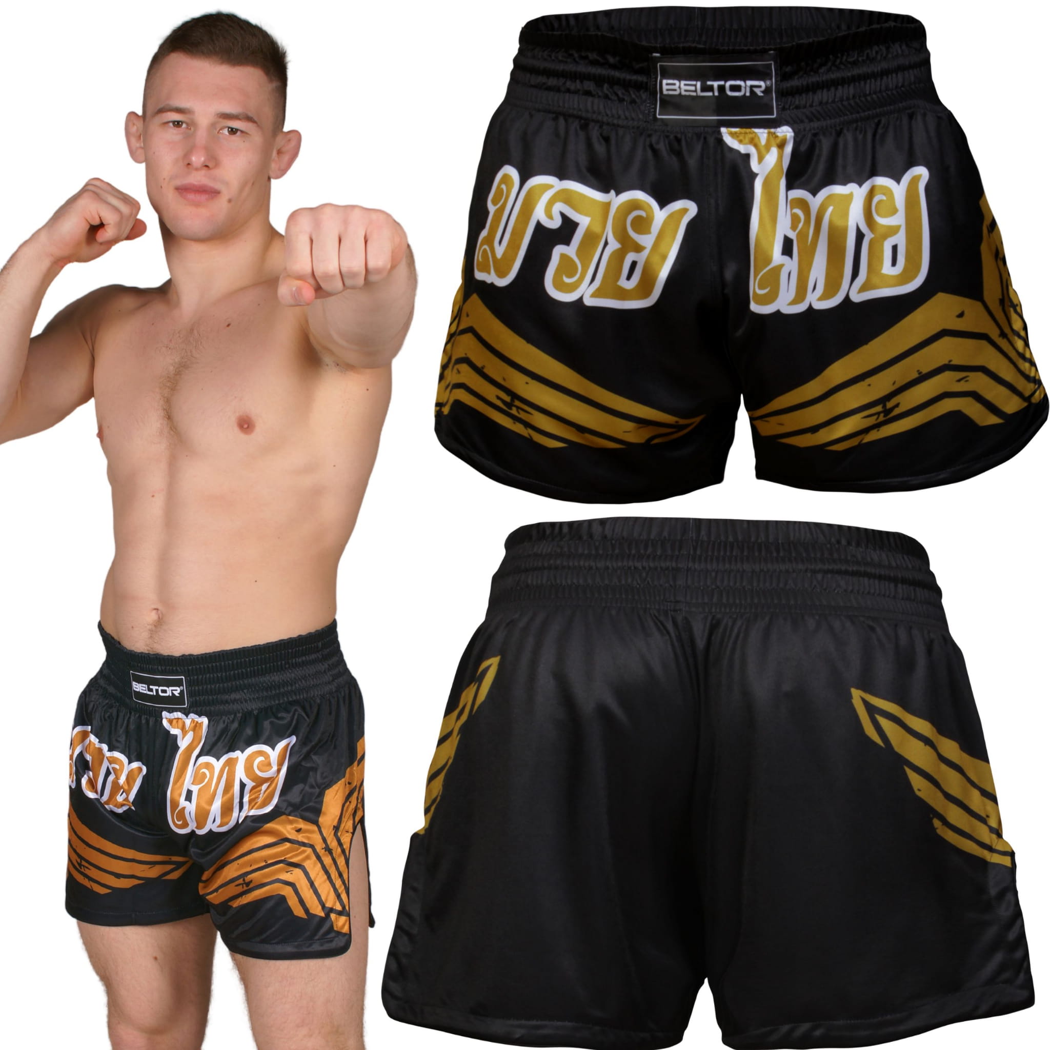 Beltor Shorts BW Muay Thai 02 Black S