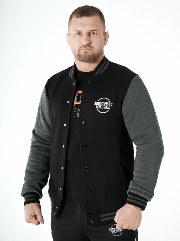 Środowisko Miejskie Classic Baseball Sweatshirt - Zwart/Grafiet L