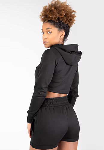 Gorilla Wear Pixley Crop Top Hoodie Black S - Afbeelding 2