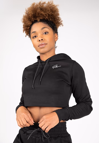 Gorilla Wear Pixley Crop Top Hoodie Black S