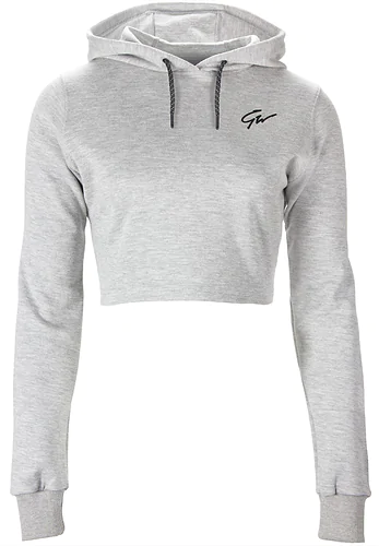 Gorilla Wear Pixley Crop Top Hoodie Gray S - Afbeelding 3