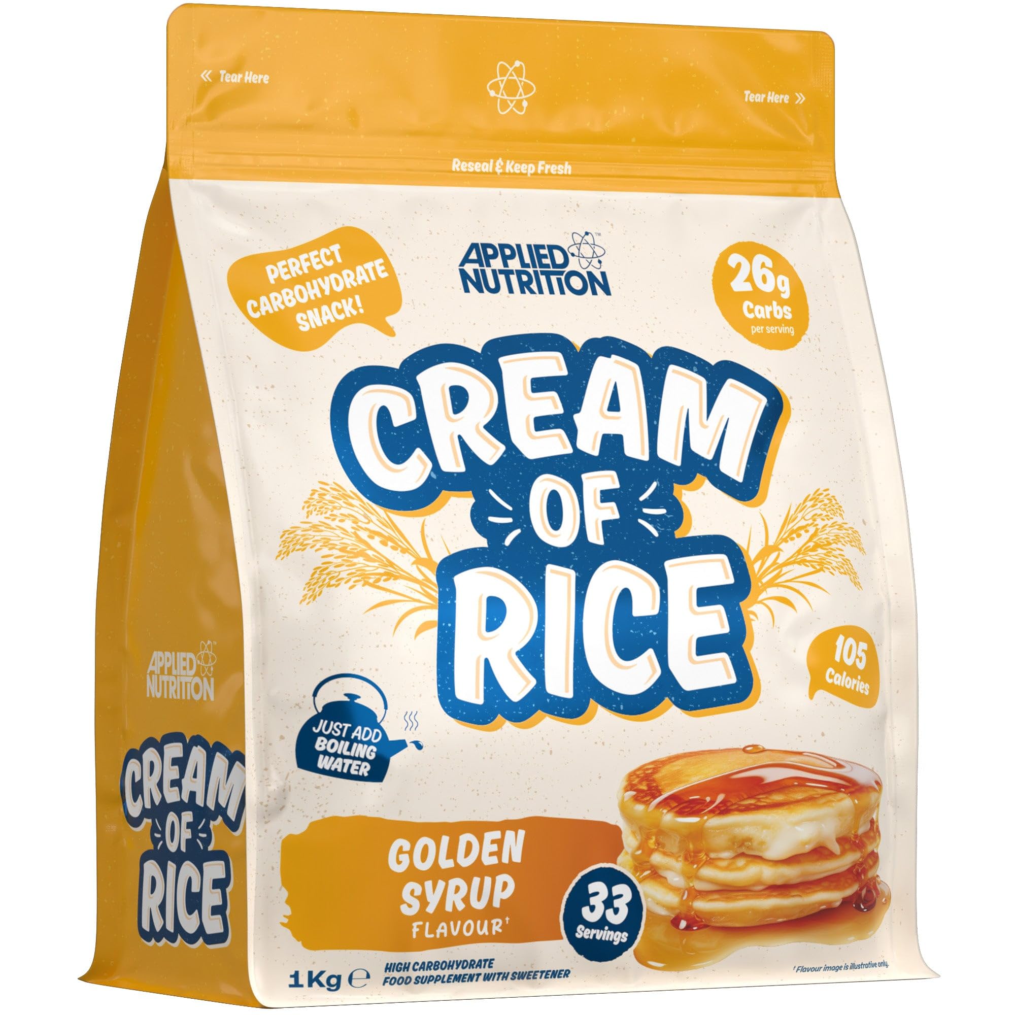 Applied Nutrition Cream of Rice 1kg Golden Syrup