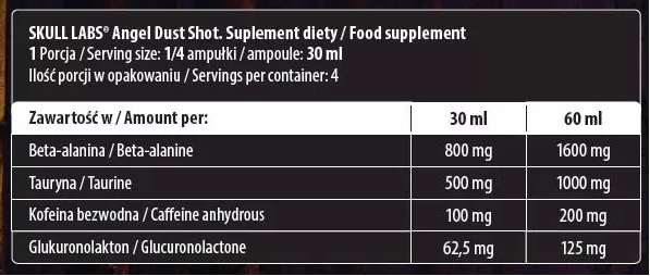Skull Labs Angel Dust Shot 120ml Exotic Flavour - Afbeelding 2